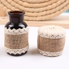 Retro handcrafted linen lace webbing wedding party decorations DIY handcrafted webbing lace trim details Picture